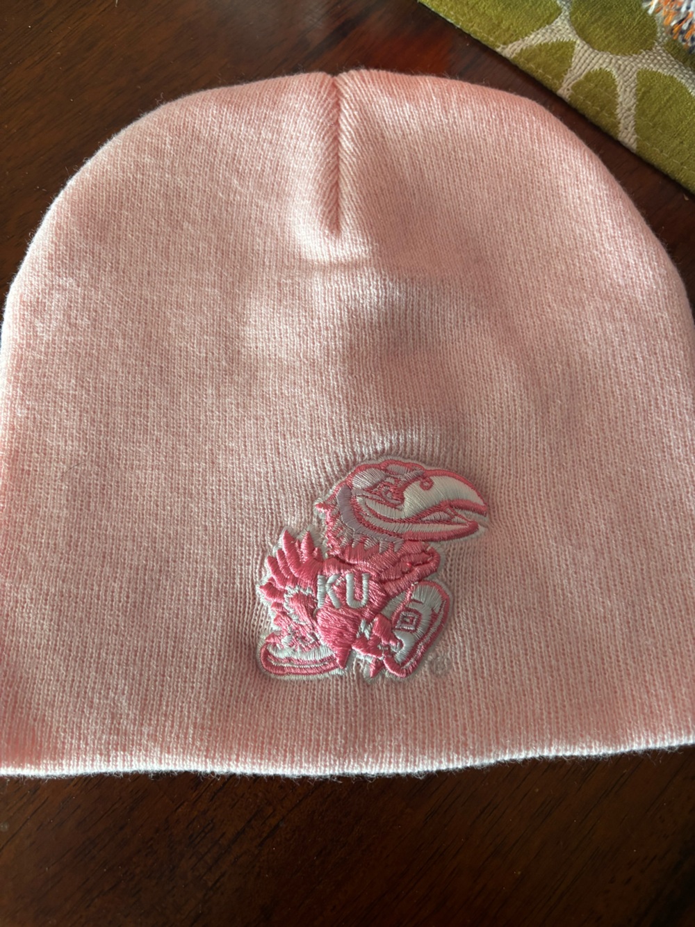 Pink Embroidered Women's Sweater - Soft Knit Kansas Jayhawks